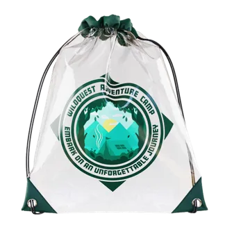 Custom Clear Drawstring Bag - Custom Promo Now - CA