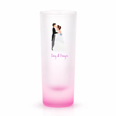 Radiant Base Frosted Tall Shot Glass - Custom Promo Now - CA